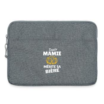 Humour et Fête de la Bière - Sacoche pour ordinateur portable 15 pouces - gris chiné - Devant