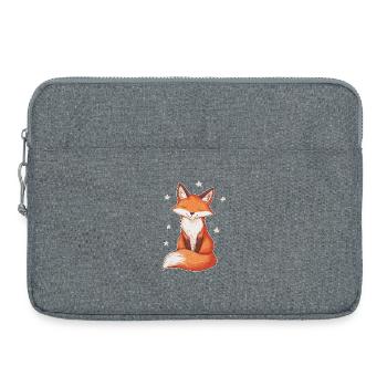 Fuchs und Sterne - Laptoptasche 15" - Grau meliert - Vorne