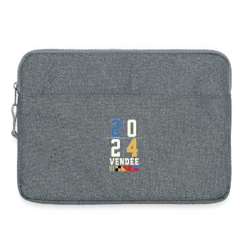 Course autour du globe 2024 Vendée - Sacoche pour ordinateur portable 15 pouces - gris chiné - Devant