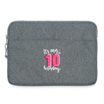It's My 10th Birthday - Laptop bag 15" - heather grey - Front