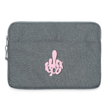 Fuck You in Bubble Letters - Laptop bag 15" - heather grey - Front