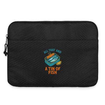 Retro Sardine Slice – Summer Pop - Laptoptasche 15" - Schwarz - Vorne