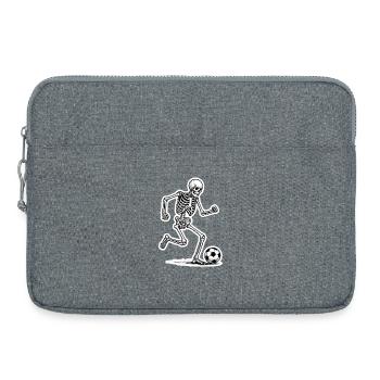 Joueur de football skeleton - Sacoche pour ordinateur portable 15 pouces - gris chiné - Devant
