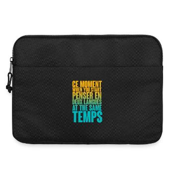 COOL SAYING FOR MULTILINGUALS, INTERNATIONAL - Laptop bag 15" - black - Front