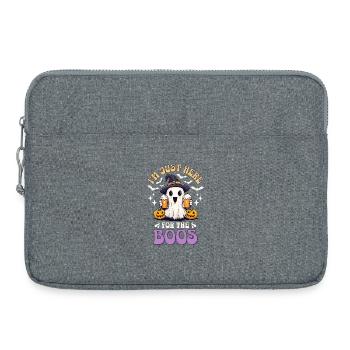 Halloween, je suis juste là pour les huées de la bière fantôme - Sacoche pour ordinateur portable 15 pouces - gris chiné - Devant