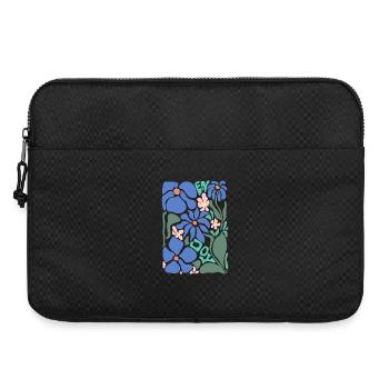 Good Mood Flowers - Blue - Laptop bag 15" - black - Front