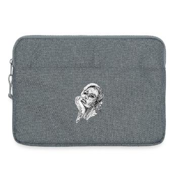 bored black and white drawing carographic - Laptop bag 15" - heather grey - Front