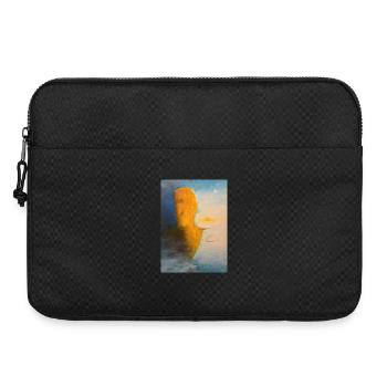 Abstrait Multitude Silhouettes Humaines - Sacoche pour ordinateur portable 15 pouces - noir - Devant