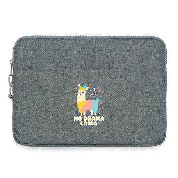 Lama drôle avec chapeau de fête et dicton - Sacoche pour ordinateur portable 15 pouces - gris chiné - Devant
