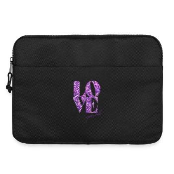 Violet Glitter Love Affirmation Design - Laptop bag 15" - black - Front