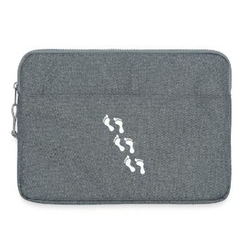 Petites empreintes sur noir - Sacoche pour ordinateur portable 15 pouces - gris chiné - Devant