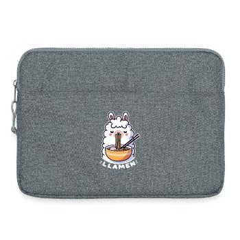 Llamen Ramen Lama - Laptop bag 15" - heather grey - Front