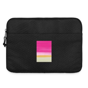 Étude de ligne rose jaune - Sacoche pour ordinateur portable 15 pouces - noir - Devant