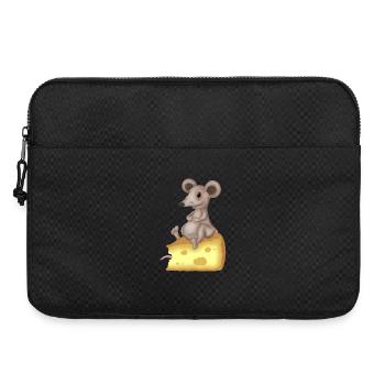 Cute mouse on cheese - Laptop bag 15" - black - Front