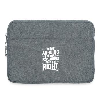 Ich streite nicht, ich erkläre nur, warum ich Recht habe - Laptoptasche 15" - Grau meliert - Vorne