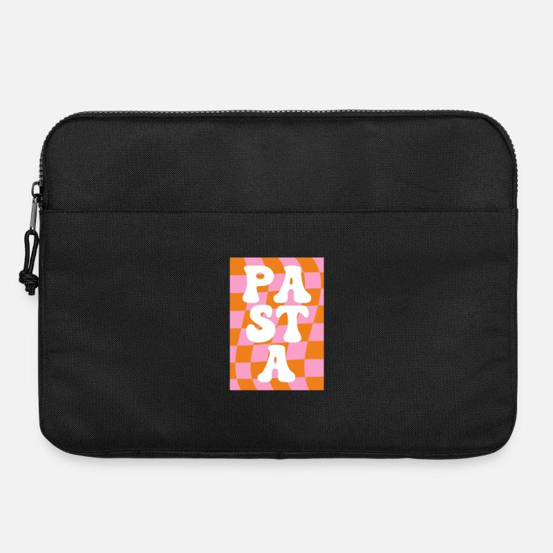 Pasta Retro Karo - Laptoptasche 15" - Schwarz