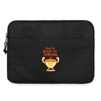 Du bist suppenstark niedliches Wortspiel Design - Laptoptasche 15" - Schwarz - Vorne