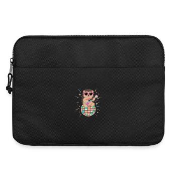 Hedgehog Disco Ball 80s Retro Funny - Laptop bag 15" - black - Front