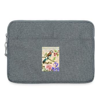 Bunter Vogel - Laptoptasche 15" - Grau meliert - Vorne