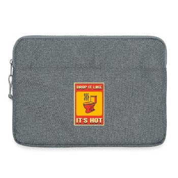 Lâchez-le comme si c’était des toilettes chaudes - Sacoche pour ordinateur portable 15 pouces - gris chiné - Devant