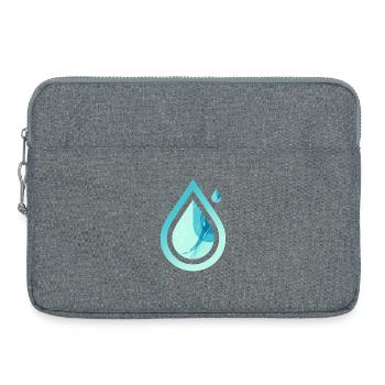 Pure Drop – Modern Water - Laptop bag 15" - heather grey - Front