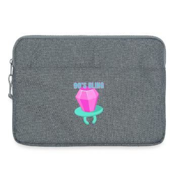 90s Bling - 90er Jahre Nostalgie Humor - Laptoptasche 15" - Grau meliert - Vorne