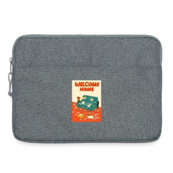 Niedliche freche Hunde Illustration - Laptoptasche 15" - Grau meliert - Vorne