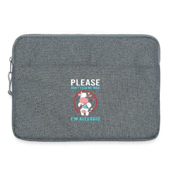 Laktose Intoleranz Blähungen Milch Allergie - Laptoptasche 15" - Grau meliert - Vorne
