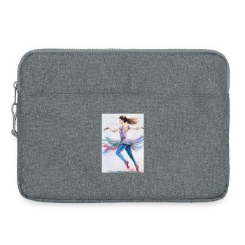 Danseuse tourbillonnante en pastels - Sacoche pour ordinateur portable 15 pouces - gris chiné - Devant