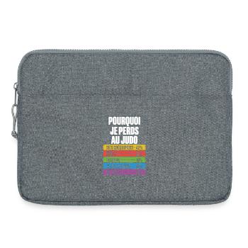 Les Raisons Drôles de Perdre Humour Coach judo - Sacoche pour ordinateur portable 15 pouces - gris chiné - Devant