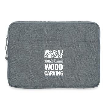 Wochenendprognose: 100 % Chance auf Holzschnitzerei - Laptoptasche 15" - Grau meliert - Vorne