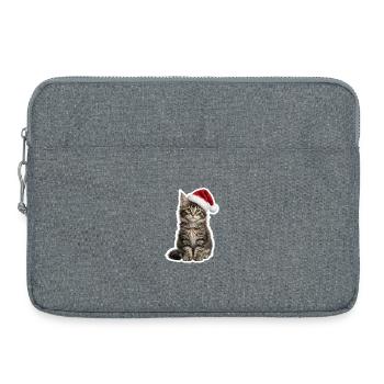 Bébé Chat Maine Coon avec Chapeau - Sacoche pour ordinateur portable 15 pouces - gris chiné - Devant