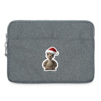 Confused ostrich chicks in Christmas fever - Laptop bag 15" - heather grey - Front