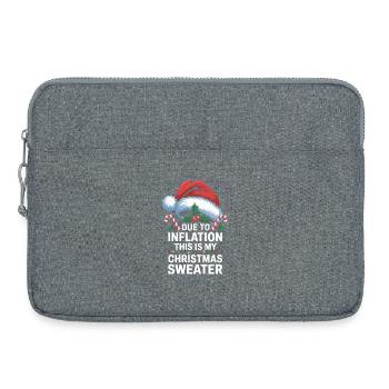 Inflation Weihnachtspullover Wortspiel - Laptoptasche 15" - Grau meliert - Vorne