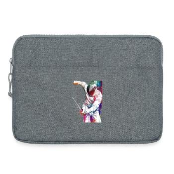Fechtsportkunst #fencing #sport - Laptoptasche 15" - Grau meliert - Vorne
