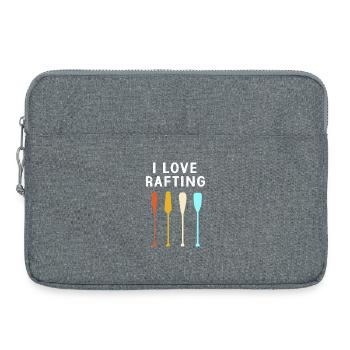 Paddelboot Kajakfahren Kajak Rafting - Laptoptasche 15" - Grau meliert - Vorne