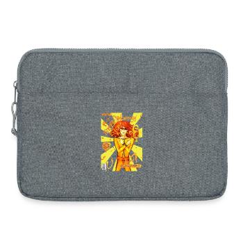 PeeFingerWoman2 - Laptop bag 15" - heather grey - Front