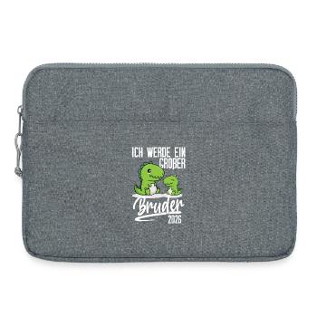 Big Brother 2026 Dino Bébé Enceinte - Sacoche pour ordinateur portable 15 pouces - gris chiné - Devant