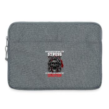 The main reason for stress is daily contact - Laptop bag 15" - heather grey - Front