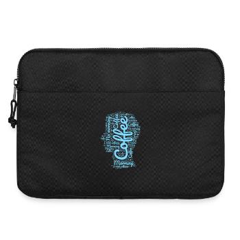 Café du matin en lettres - Sacoche pour ordinateur portable 15 pouces - noir - Devant