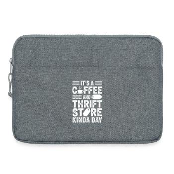 Journée du magasin d’occasion pour café - Sacoche pour ordinateur portable 15 pouces - gris chiné - Devant