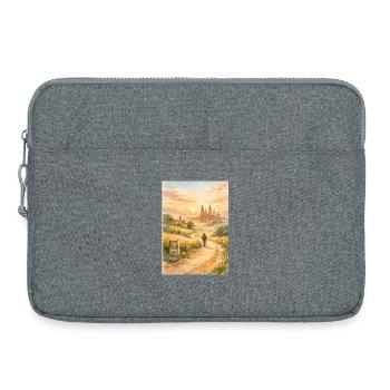 Gemälde des Pilgers nach Santiago de Compostela - Laptoptasche 15" - Grau meliert - Vorne