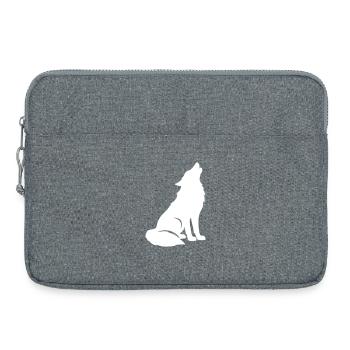 Wolf Silhouette - Laptoptasche 15" - Grau meliert - Vorne