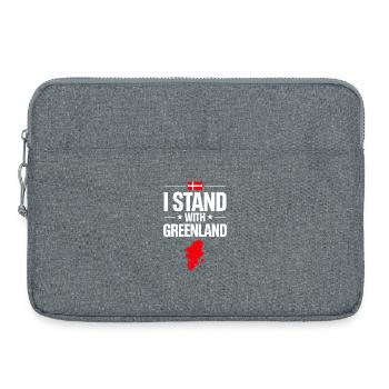 Soutien Groenland Carte Drapeau - Sacoche pour ordinateur portable 15 pouces - gris chiné - Devant