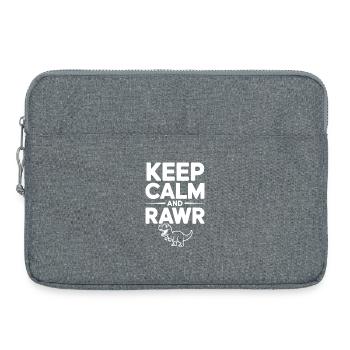 Bleib ruhig und rau - Laptoptasche 15" - Grau meliert - Vorne