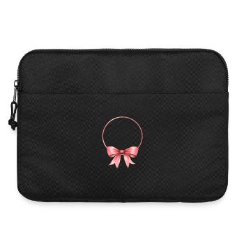 Loop circle can be personalized - Laptop bag 15" - black - Front