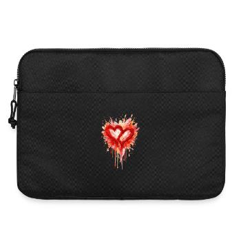 Amour - Cœur - Saint Valentin - Mariage - Sacoche pour ordinateur portable 15 pouces - noir - Devant