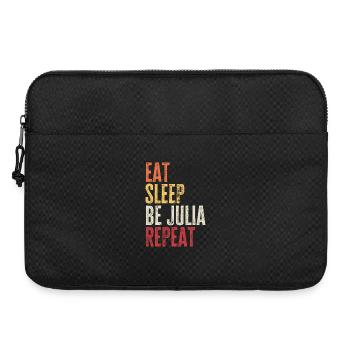Eat Sleep Be Julia Repeat Retro Name - Laptop bag 15" - black - Front