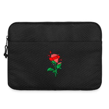 Rose Contrast : Rose PopArt Rouge-Vert - Sacoche pour ordinateur portable 15 pouces - noir - Devant