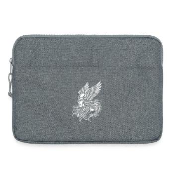Walküre, nordische Kriegerin, Maskottchen, Wikingerfrau, - Laptoptasche 15" - Grau meliert - Vorne